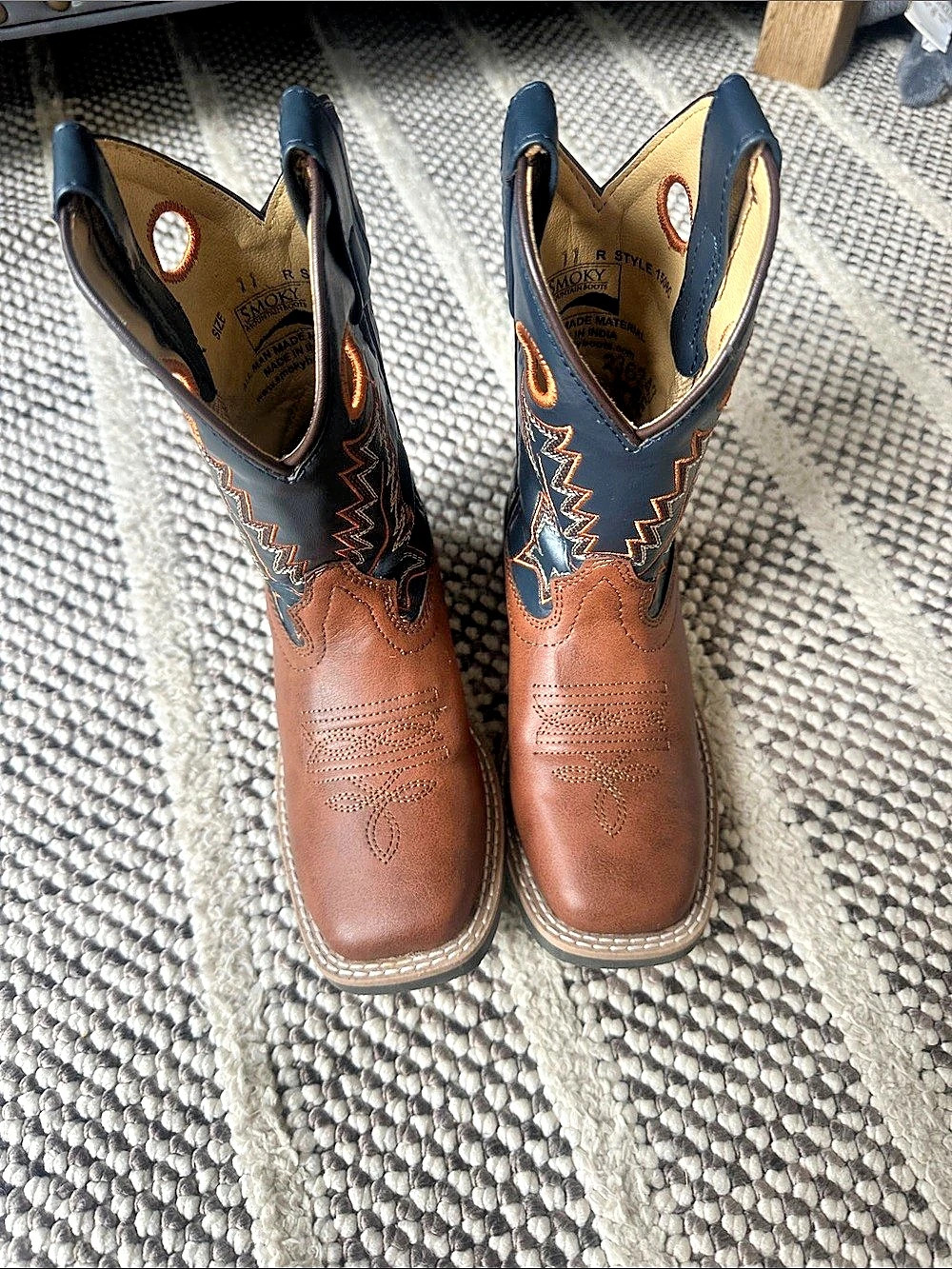 Smoky Mountain Style 1506C Western Boots Brown & Black TODDLER BOYS US 11 Like N